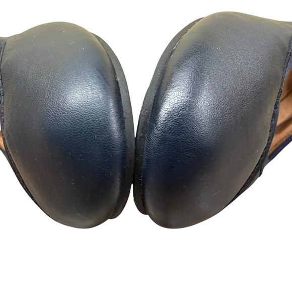 Vionic Preppy Navy Blue Leather Ballet Flats Career Wear Orthotic Ssz 7 M - Picture 6 of 10
